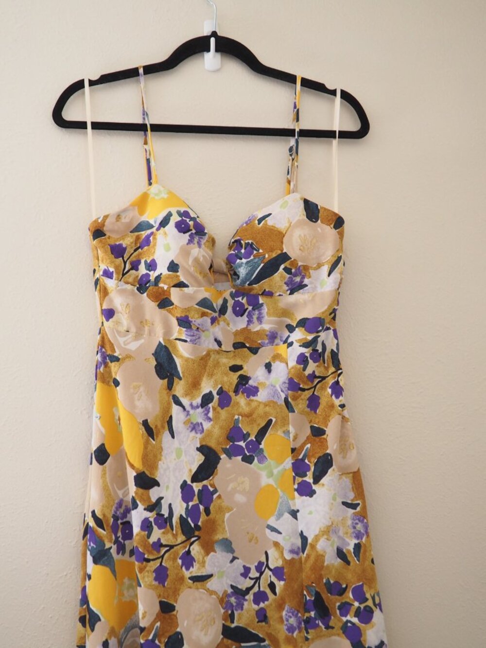 Hello Molly Living With Grace Spaghetti Strap Abstract Floral Print Maxi Dress - Picture 6 of 10
